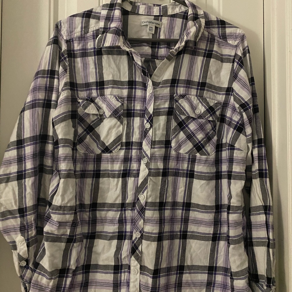 Flannel button-up shirt